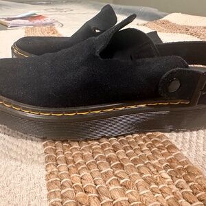 Doc Marten Suede Clogs with Straps